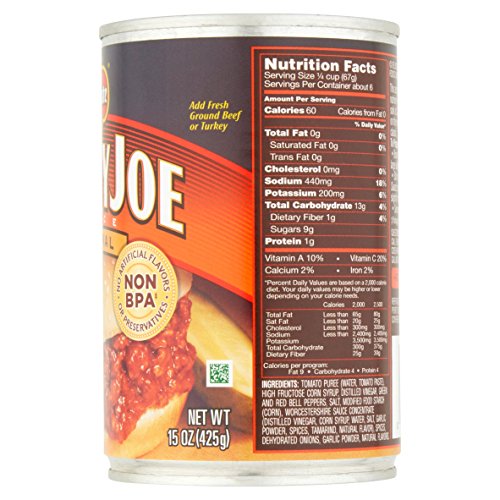 Del Monte Sloppy Joe Sauce Original 15 Oz Pack Of 6