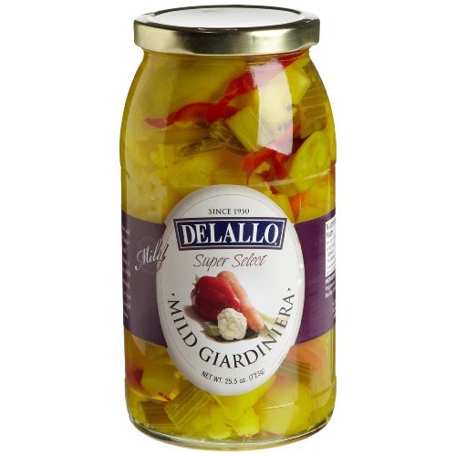 Delallo Mild Giardiniera, 25.5-Ounce Jars Pack Of 6