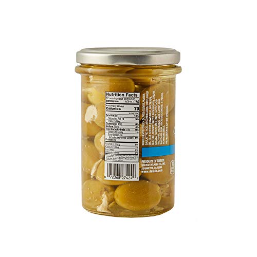 Delallo Blue Cheese Stuffed Green Greek Olives In Jar Pack Of 6