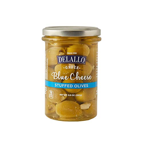Delallo Blue Cheese Stuffed Green Greek Olives In Jar Pack Of 6