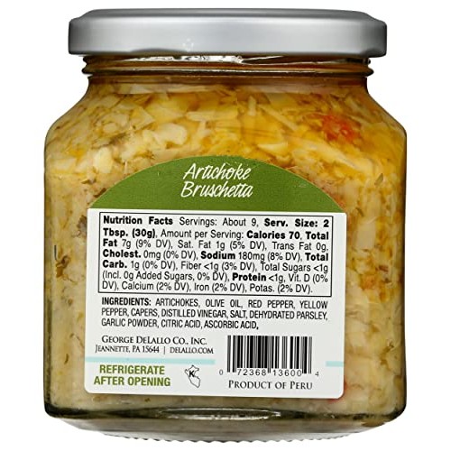 Delallo Bruschetta Artichoke, 10 oz