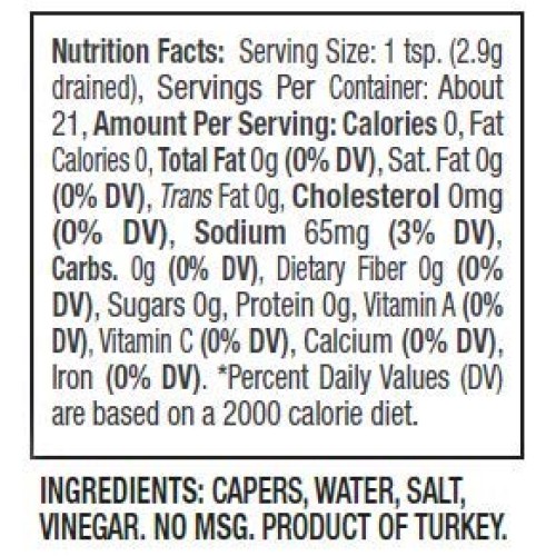 Delallo Capers Nonpareil In Brine 4 Oz. Pack Of 2