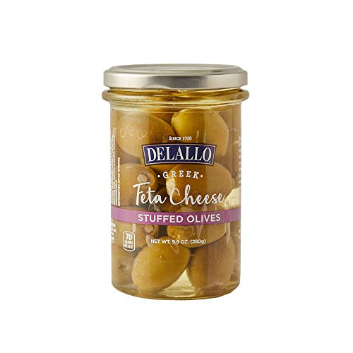 Delallo Feta Stuffed Green Greek Olives In Jar Pack Of 6