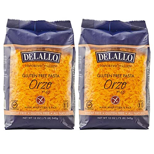 Delallo Gluten Free Corn &Amp; Rice Pasta Orzo No.65 -- 12 Oz - 2 Pc