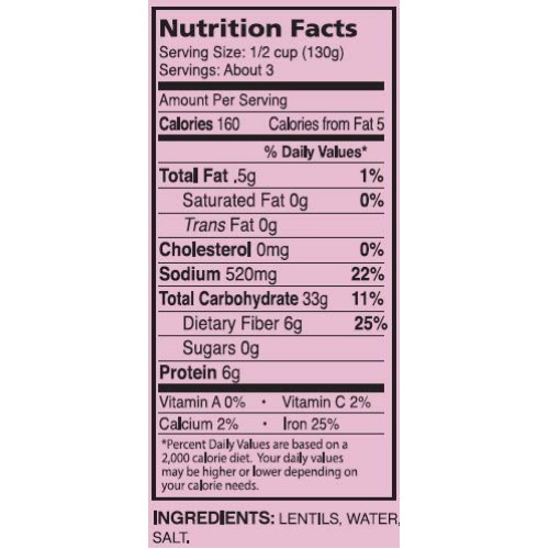 Delallo Lentils, 14-Ounces Pack Of12