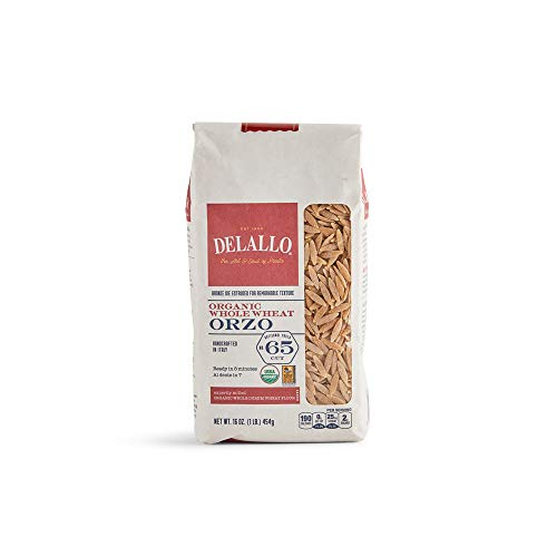 Delallo Orzo Whole Wheat Pasta, 16-Ounce Pack Of 16