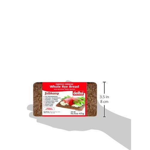 Delba Famous German Whole Rye Bread, 16.75 Ounce Pack Of 12