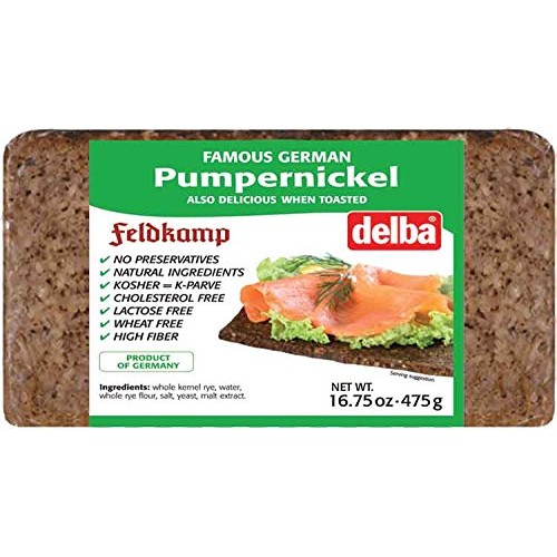 Delba Famous German Pumpernickel Bread, 16.75 Ounce Pack Of 12