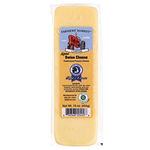 Farmers’ Market Wisconsin Alpine Swiss Cheese | The Pounder 1 Lb...
