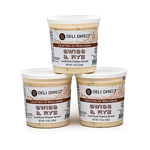Wisconsin Swiss &Amp; Rye Cheese Spread 15Oz 3 Tubs New Addition