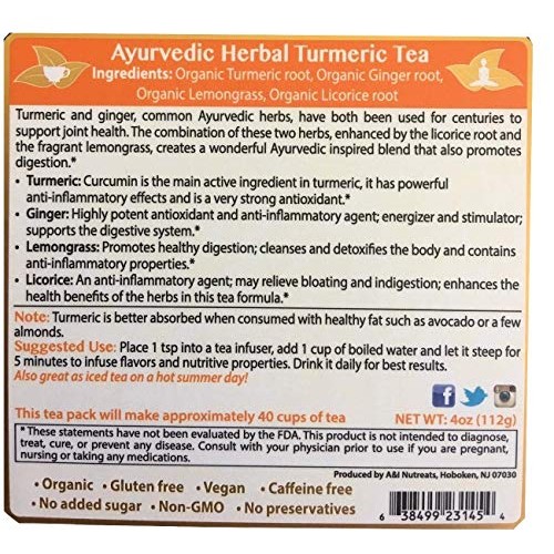 Ayurvedic Anti-Inflammatory Tea - Organic Loose Leaf Turmeric Te