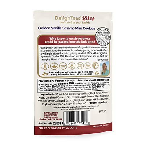 DelighTeas Golden Vanilla Sesame Cookies | Gluten Free, Vegan He...