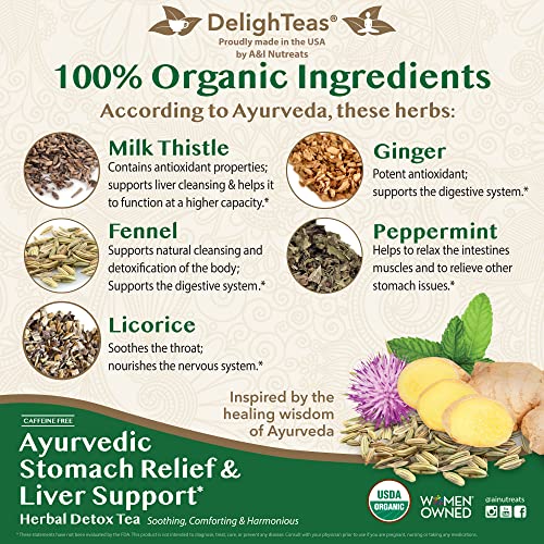 DelighTeas Liver Detox Tea | Stomach Relief & Liver Cleansing | ...