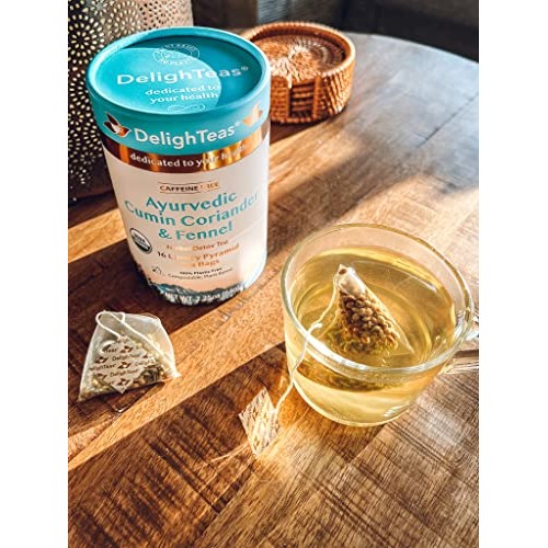 DelighTeas Organic Digest & Detox CCF Tea | Eco-friendly, Compos...