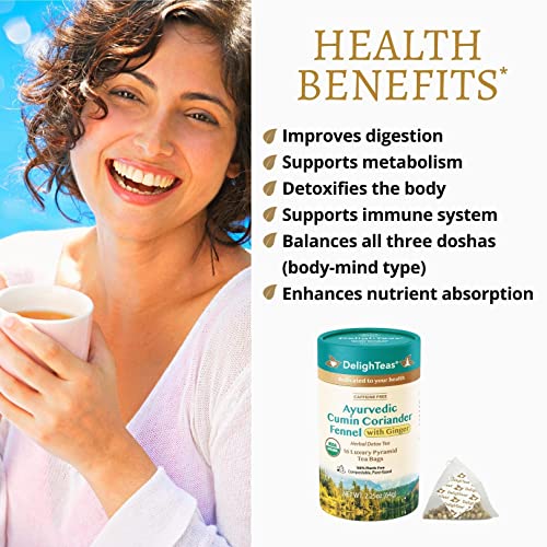 DelighTeas Organic Digest & Detox CCF Tea with Ginger | Eco-Cons...