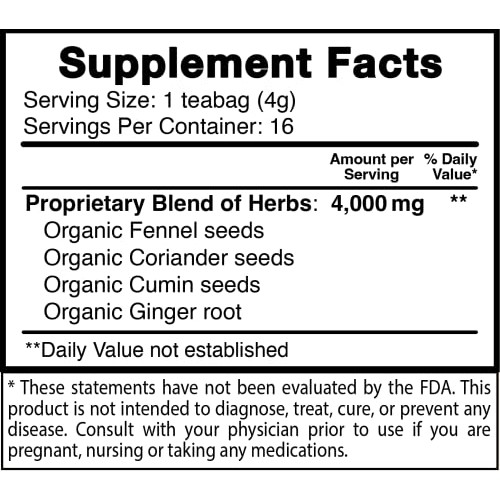 DelighTeas Organic Digest & Detox CCF Tea with Ginger | Eco-Cons...