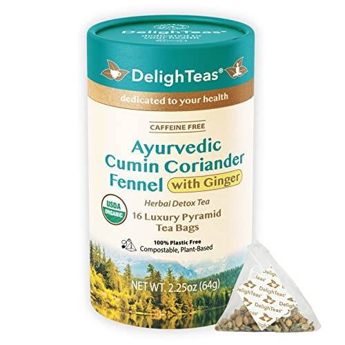 DelighTeas Organic Digest & Detox CCF Tea with Ginger | Eco-Cons...
