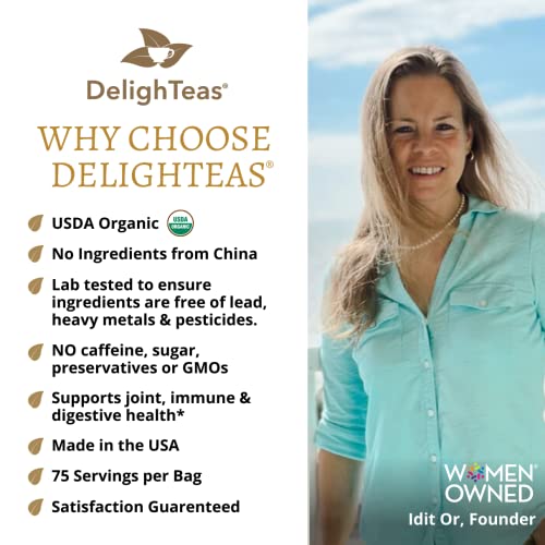 DelighTeas Organic Turmeric Ginger Tea | Ayurvedic Loose Leaf He...