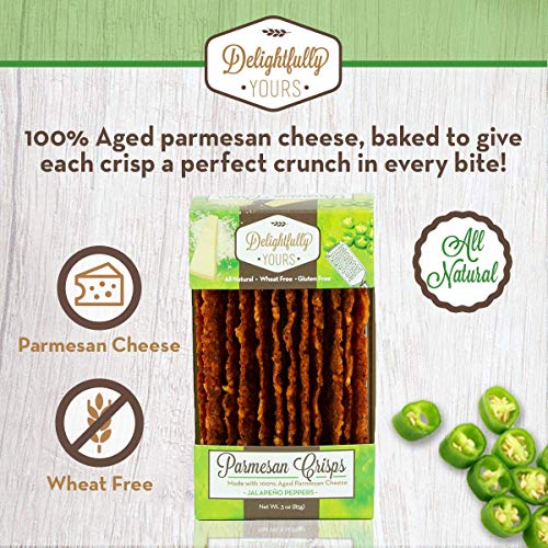 Delightfully Yours Parmesan Cheese Crisps 4 Pack - Jalapeno Che