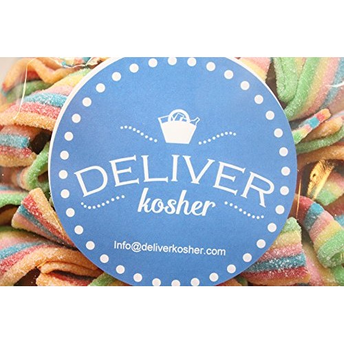 Deliver Kosher Bulk Candy - Rainbow Sour Belts - 1Lb Bag