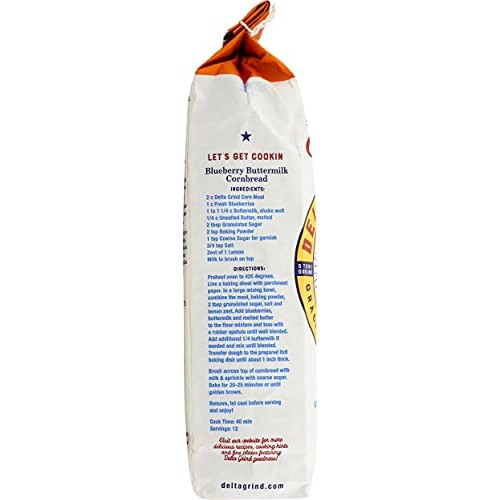 DELTA GRIND Stone, Ground Yellow Corn Meal, 32 Oz