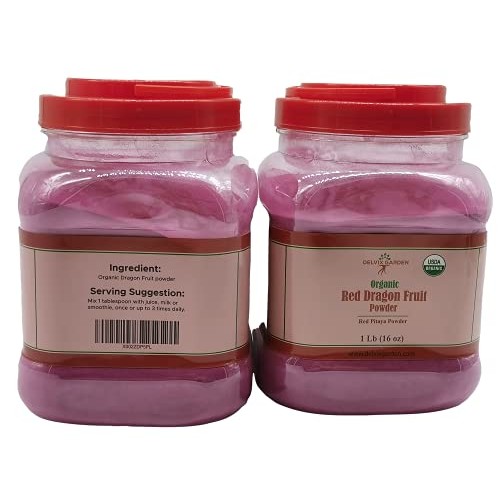 Delvix Garden Organic Dragon Fruit powder: Freeze-Dried Dragon F...