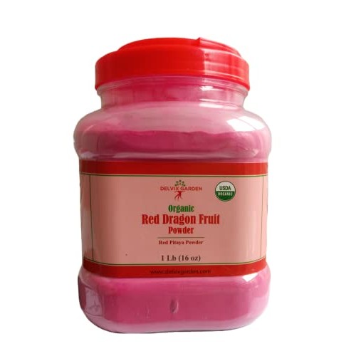 Delvix Garden Organic Dragon Fruit powder: Freeze-Dried Dragon F...