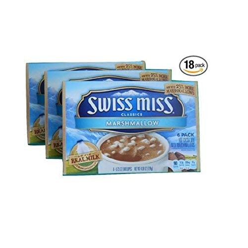 Swiss Miss Classics Marshmallow 3 Boxes, 6 Packs Of Hot Cocoa Mi