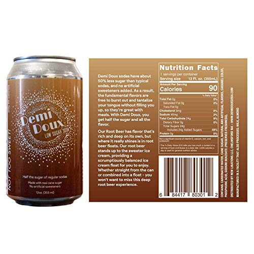 Demi Doux Low Sugar Soda - Healthy Soft Drink Made With Real Can