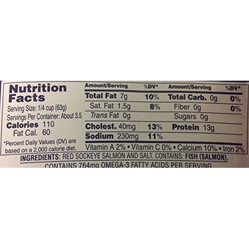 Demings Wild Alaska Red Sockeye Salmon 7.5 oz 6 Pack
