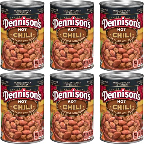 Dennisons, Hot Chili Con Carne With Beans, 15Oz Can Pack Of 6
