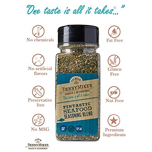 DennyMike’s Fintastic Seafood Seasoning Blend, Dill and Lemon Pe...