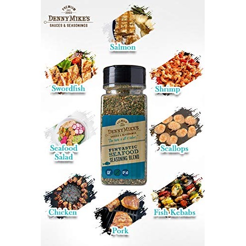 DennyMike’s Fintastic Seafood Seasoning Blend, Dill and Lemon Pe...