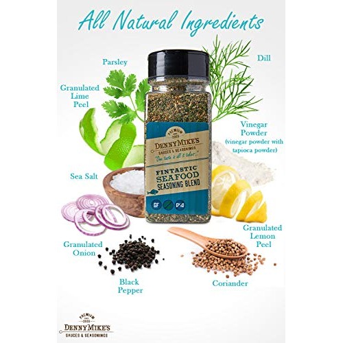 DennyMike’s Fintastic Seafood Seasoning Blend, Dill and Lemon Pe...