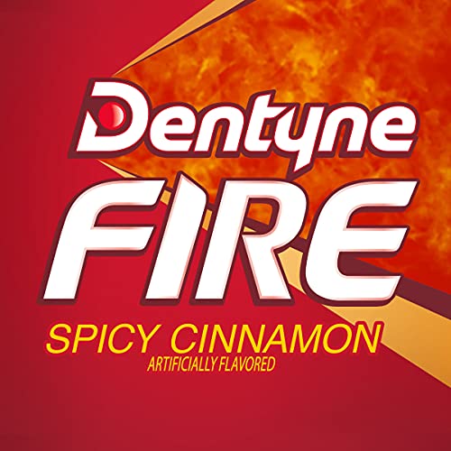 Dentyne Fire Spicy Cinnamon Sugar Free Gum, 9 Packs Of 16 Pieces