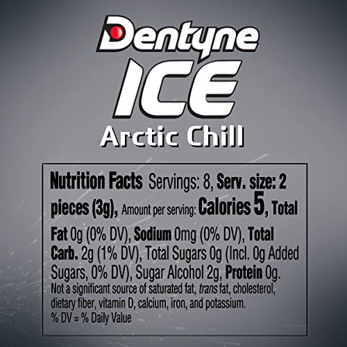 Dentyne Ice Arctic Chill Sugar Free Gum, 9 Packs Of 16 Pieces 1