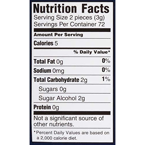 Dentyne Ice Peppermint Sugar Free Gum, 9 Packs Of 16 Pieces 144