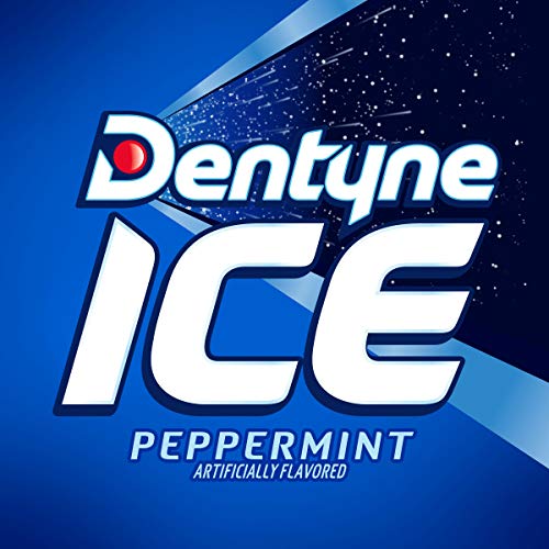 Dentyne Ice Peppermint Sugar Free Gum, 9 Packs Of 16 Pieces 144