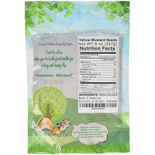 Yellow Mustard Seeds Kosher, Bulk - 8 Ounces