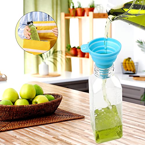 DEPEPE 24 Pack 12oz Plastic Juice Bottles with Caps, Empty Clear...