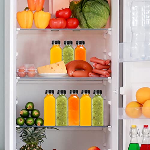 DEPEPE 24 Pack 12oz Plastic Juice Bottles with Caps, Empty Clear...