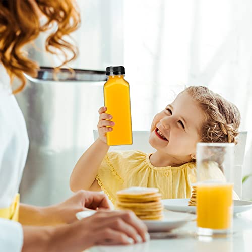 DEPEPE 24 Pack 12oz Plastic Juice Bottles with Caps, Empty Clear...