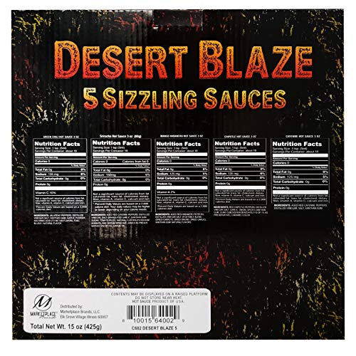 Desert Blaze 5 Sizzling Sauces, 15 Oz