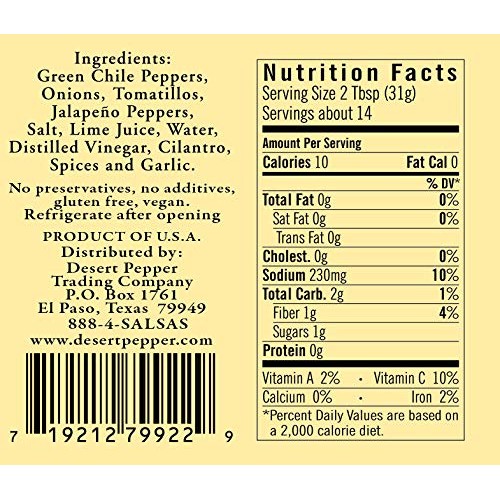 Desert Pepper Salsa Del Rio, Medium, 16-Ounce