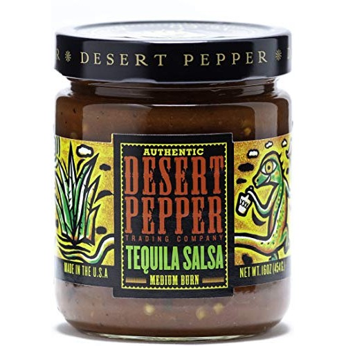 Desert Pepper Tequila Salsa, Medium Burn, 16-Ounce 6 Pack
