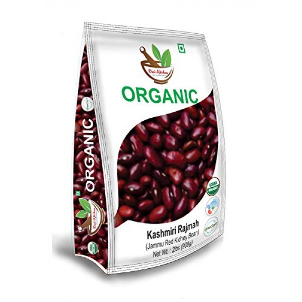 Desi Kitchen Organic Kashmiri Rajma Jammu Red Kidney Beans 2Lb...