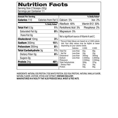 Designer Protein Totally Egg, Classic Vanilla, 12.4 Oz, Paleo An