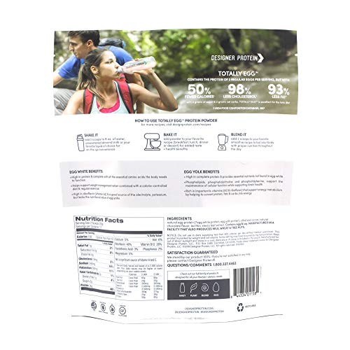 Designer Protein Totally Egg, Dutch Chocolate, 12.4 Oz, Paleo-Fr