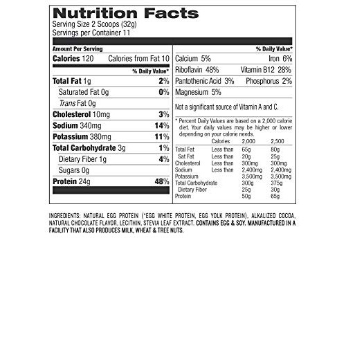 Designer Protein Totally Egg, Dutch Chocolate, 12.4 Oz, Paleo-Fr