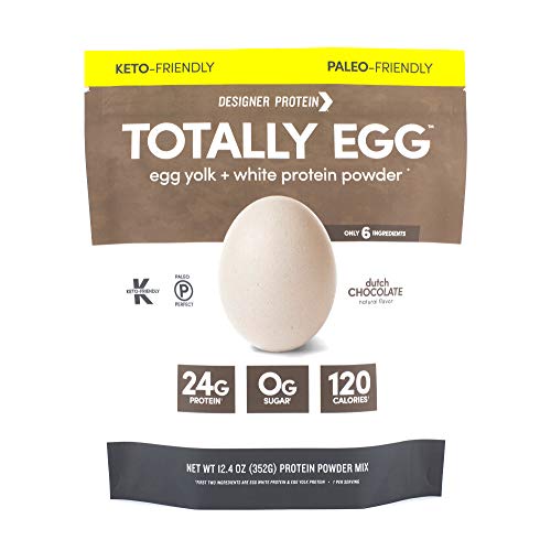 Designer Protein Totally Egg, Dutch Chocolate, 12.4 Oz, Paleo-Fr